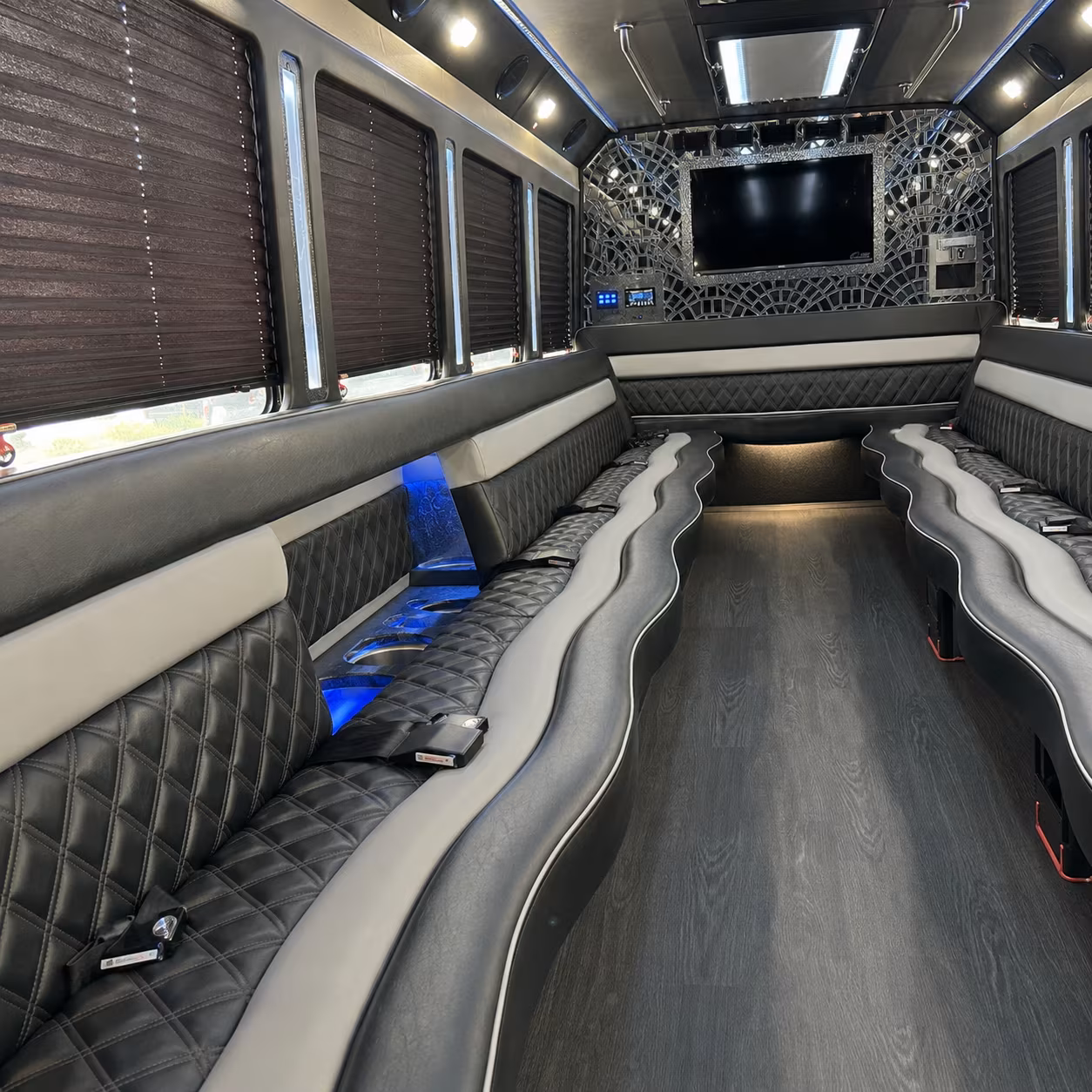 Fremont Private Event Transportation party bus exterior