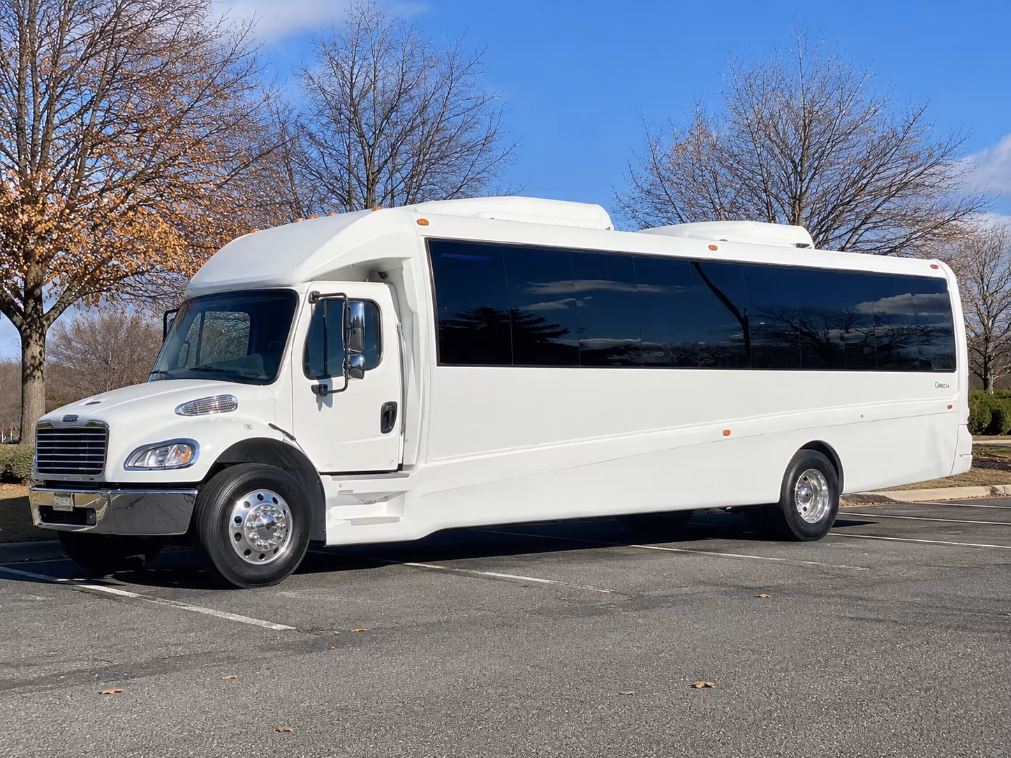 Fremont Private Event Transportation party bus exterior