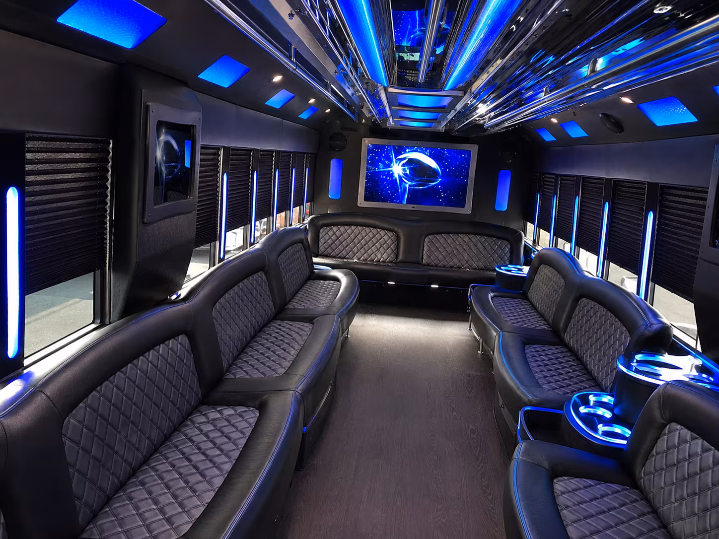 Fremont Private Event Transportation party bus exterior