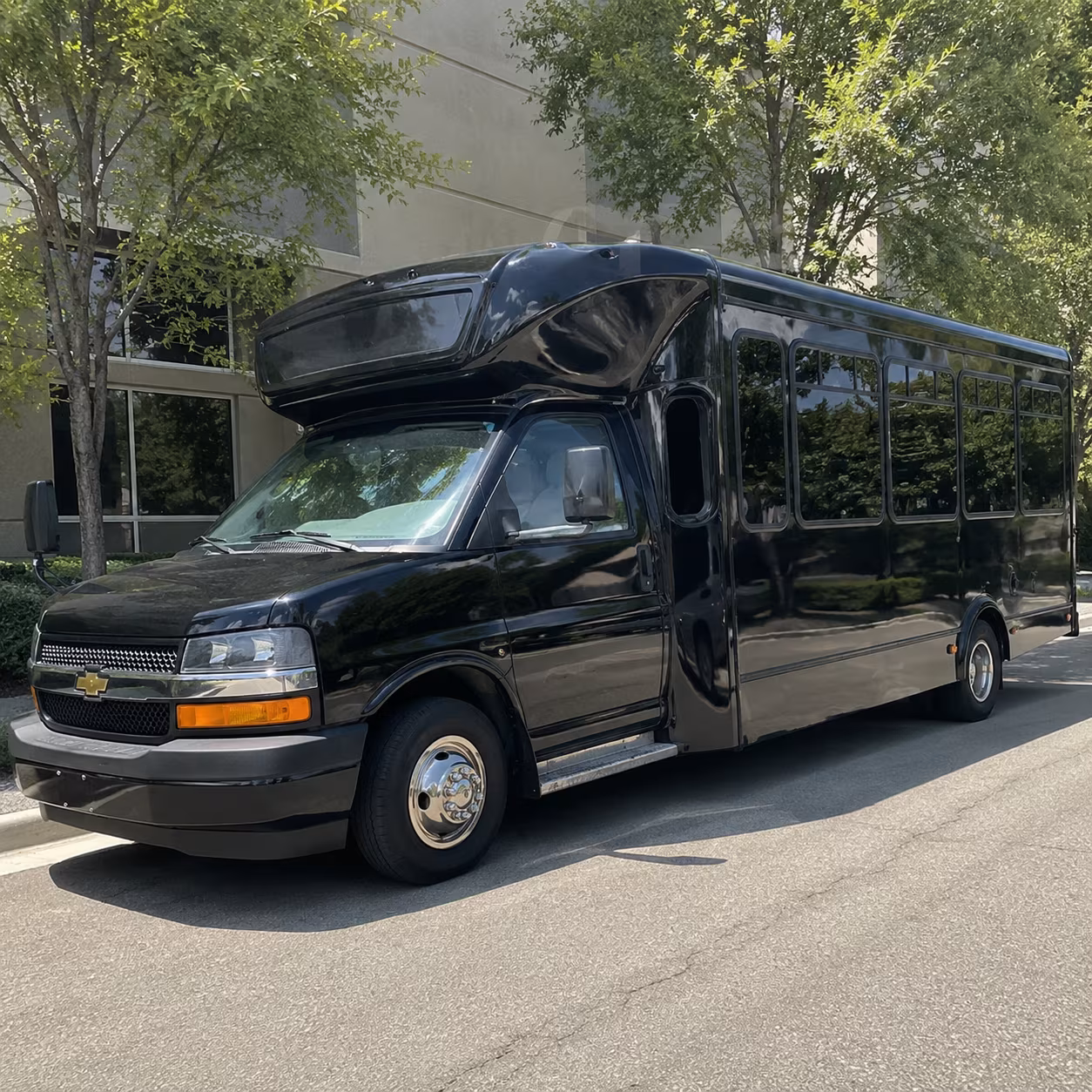 Fremont Wedding Transportation party bus exterior