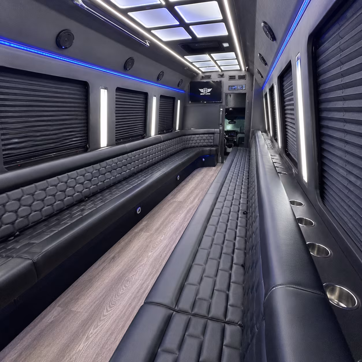 Fremont Wedding Transportation party bus exterior